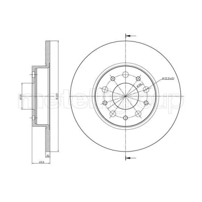 Billede af Bremseskive METELLI 23 1486C