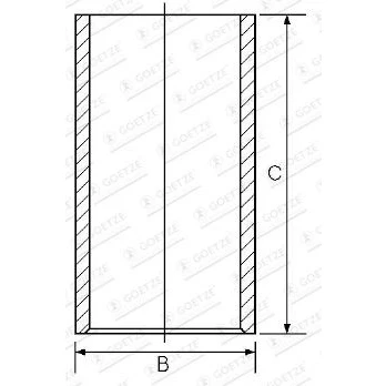 Billede af GOETZE ENGINE 14 010182 00 Cylinderforing