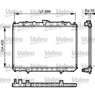 Billede af VALEO 735063 Radiator Aluminium 450 688 16 med kølemiddelregulator Loddet køleripper