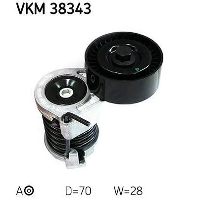 Billede af SKF VKM 38343 Strammehjul med befæstelsesmateriale BMW: 3 Touring, Sedan, Cabriolet