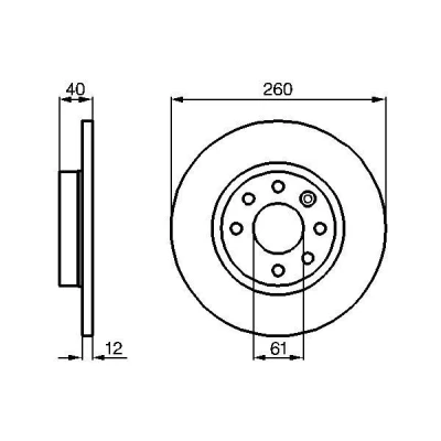 Billede af BOSCH 0 986 478 386 Bremseskiver 259,7 12 6 100 fuldstændigt olieret VOLVO: 460 L, 480 E
