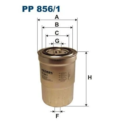 Billede af FILTRON PP 856/1 Brændstoffilter Påskruet filter MITSUBISHI: PAJERO 3