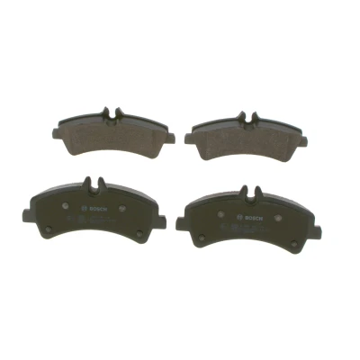 Billede af BOSCH 0 986 494 122 Bremseklodser Low Metallic med anti knirke plade, monteringsvejledning MERCEDES BENZ: Sprinter 5 T Ladvogn/Chassis