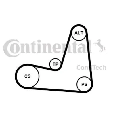 Billede af CONTITECH 5PK1135K1 Kileribberem RENAULT: CLIO 2, 3, MEGANE 2 Kombi, NISSAN: MICRA 3