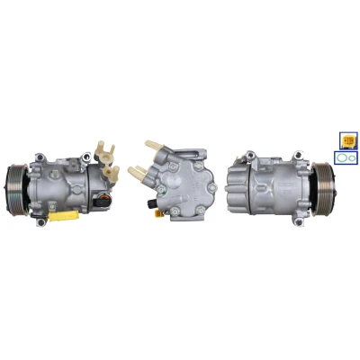 Billede af LUCAS ACP01273 Kompressor PAG 46 YF R134a, R1234yf med pakninger CITROËN: C3 Picasso, DS3 Hatchback, C4 II Cactus, PEUGEOT: 208 I Hatchback