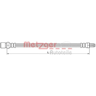 Billede af METZGER 4110641 Bremseslange 208 M10 x 1 MITSUBISHI: Lancer 7, 7 Limousine
