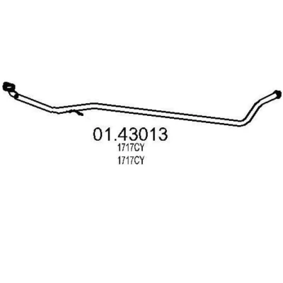 Billede af MTS 01.43013 Udstødningsrør 2320 foran til mellemlydpotte TOYOTA: Aygo, PEUGEOT: 107 Hatchback, CITROËN: C1 I