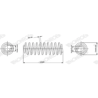 Billede af MONROE SP4978 Fjeder Skruefjeder SUZUKI: Swift V (AZ) 1.0, 1.2, 1.2 SHVS 2017