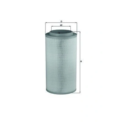 Billede af MAHLE ORIGINAL LX 1734 Luftfilter 530,0 267,0 Filterindsats