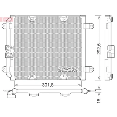 Billede af DENSO DCN02028 Kondensator uden tørrer R 134a