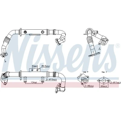 Billede af NISSENS 989428 EGR køler uden undertryk bypass
