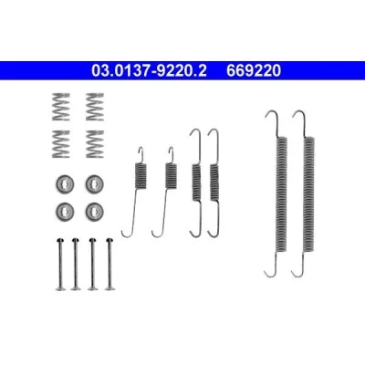 Billede af ATE 03.0137 9220.2 Tilbehørssæt, bremsebakker PEUGEOT: Partner I Combispace, CITROËN: Xsara Picasso, Berlingo / First