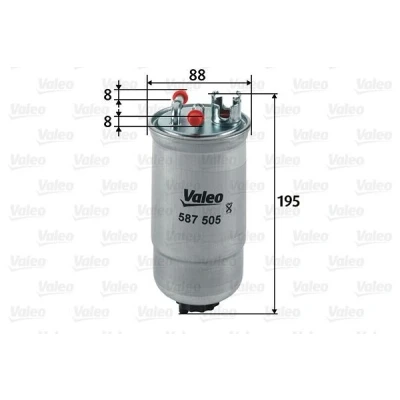 Billede af VALEO 587505 Brændstoffilter Ledningsfilter 8 FIAT: Punto I Hatchback