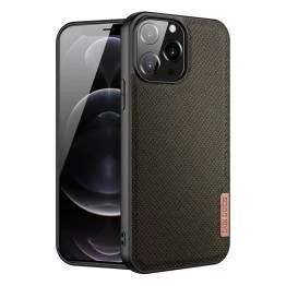 Billede af iPhone 13 Pro Max DUX DUCIS Fino Hybrid cover Tekstil Design Grøn