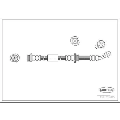 Billede af CORTECO 19032485 Bremseslange foraksel 500