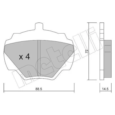 Billede af Bremseklodser METELLI 22 0353 0