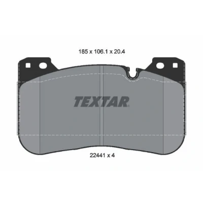 Billede af TEXTAR 2244101 Bremseklodser Forberedt til slidindikator BMW: 5 Sedan, X5