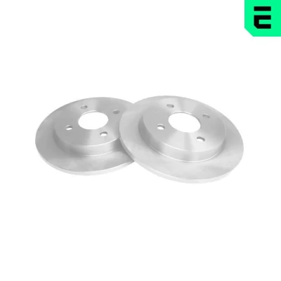 Billede af OPTIMAL BS 1550C Bremseskiver bagaksel 253 10 4/4 fuldstændigt coatet FORD: FIESTA 6, 5, Focus Mk1 Hatchback
