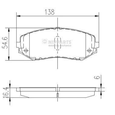 Billede af Bremseklodser NIPPARTS J3608029