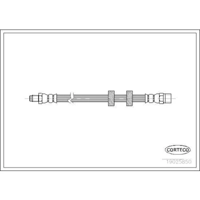 Billede af CORTECO 19025850 Bremseslange foraksel 335 VOLVO: 740 Stationcar, V70 I, 960 II Sedan