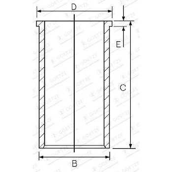 Billede af GOETZE ENGINE 14 710030 00 Cylinderforing 75