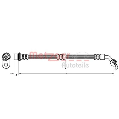 Billede af METZGER 4110099 Bremseslange 585