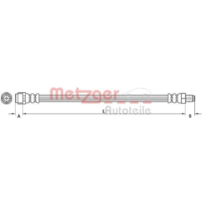 Billede af METZGER 4110922 Bremseslange 575 MERCEDES BENZ: R klasse
