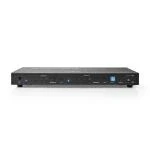 Billede af HDMI Matrix Switch 2 x 4 Port 4x indgang 1x optisk S / PDIF 2x 3.5 mm Output 4K@60Hz 18 Gbps Fjernstyret Metal Anthracite
