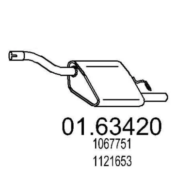Billede af MTS 01.63420 Lydpotte 680 FORD: Focus Mk1 Hatchback