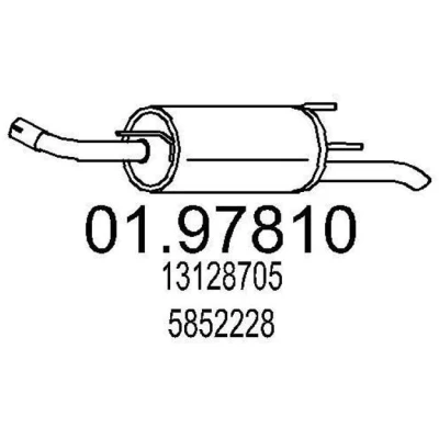 Billede af MTS 01.97810 Lydpotte 1200 OPEL: Astra G Caravan