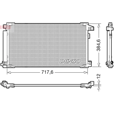 Billede af DENSO DCN50061 Kondensator med tørrer R 134a