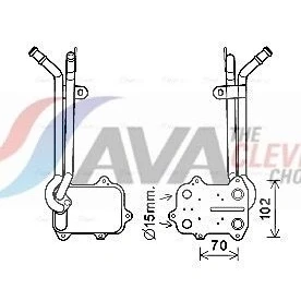 Billede af PRASCO VN3389 Olieradiator VOLKSWAGEN: GOLF 6, Touran I, Passat B7 Variant, SEAT: Ibiza 4 ST, Leon II Hatchback, 4, SKODA: Fabia 2