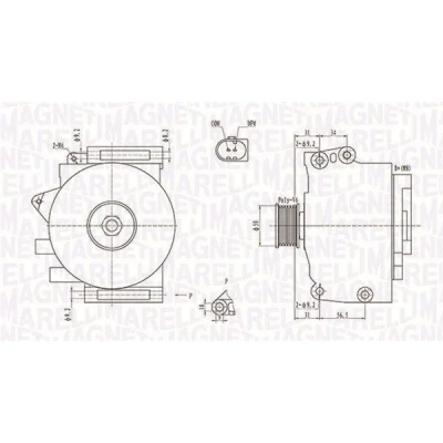 Billede af MAGNETI MARELLI 063731859010 Generator 12V 200A MERCEDES BENZ: E klasse T modell, C Sedan, Sedan