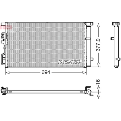 Billede af DENSO DCN41019 Kondensator med tørrer R 134a