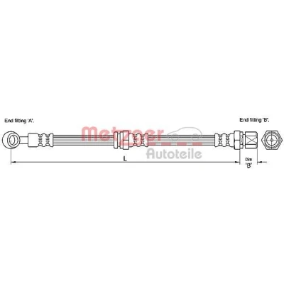 Billede af METZGER 4110191 Bremseslange 410