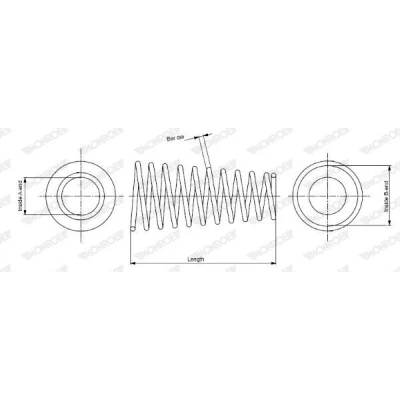 Billede af MONROE SP3285 Fjeder AUDI: A4 B5 Avant