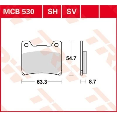 Billede af TRW Sinter Street MCB530SH Bremseklodser