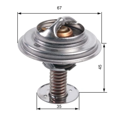 Billede af GATES TH45682G1 Termostat 82 med pakninger uden hus LAND ROVER: Range Rover Sport