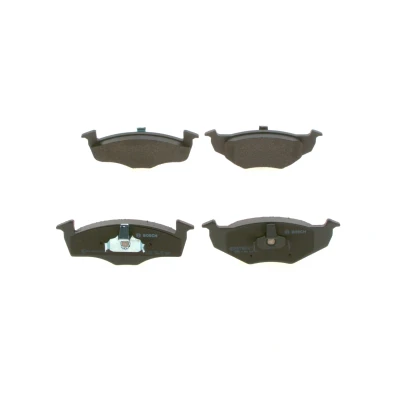 Billede af BOSCH 0 986 424 449 Bremseklodser Low Metallic med monteringsvejledning, anti knirke plade, stempelklips VOLKSWAGEN: GOLF 3, Polo III Classic