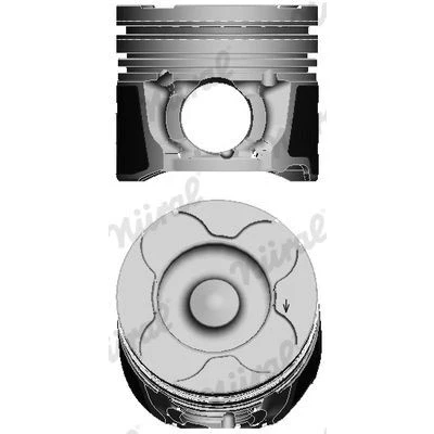 Billede af NÜRAL 87 424008 00 Motor Stempel 75,6 med kølekanal, stempelringholder, til Trapez plejlstang FORD: FIESTA 6, Focus 2, 2 Kombi