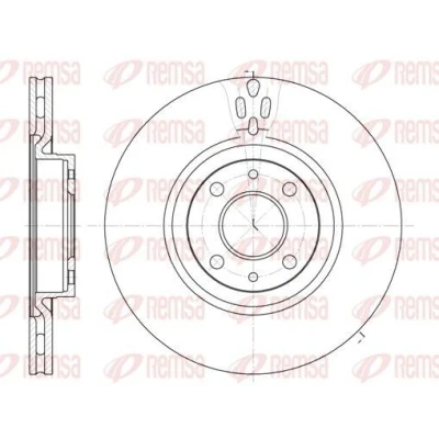 Billede af REMSA 6316.11 Bremseskiver foraksel 284, 284 22 4 ventileret ABARTH: 500 / 595 695 Hatchback, 500C 595C 695C Cabriolet, FIAT: BRAVO 2