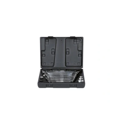 Billede af KS TOOLS 503.4266 Skralderinggaffelnøgle sæt 72 8, 19 Krom vanadium stål med adapter