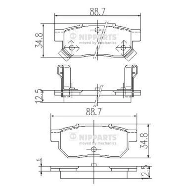 Billede af Bremseklodser NIPPARTS J3614004