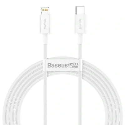 Billede af Baseus Superior USB C til Lightning kabel 2m Hvid