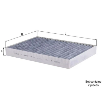 Billede af MAHLE ORIGINAL LAK 292/S Kabinefilter Aktivkulfilter 262,0, 262,5, 263 184 30,0 MERCEDES BENZ: E klasse Sedan, Sprinter 3.5 T Van, CLS Coupe