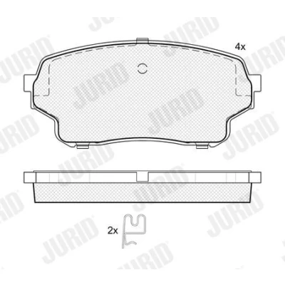 Billede af JURID 574095J Bremseklodser med akustisk advarsel for slid uden tilbehør SUZUKI: Grand Vitara 1 SUV, 2 SUV