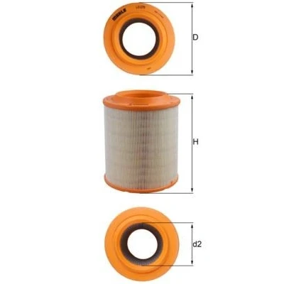 Billede af MAHLE ORIGINAL LX 1275 Luftfilter 184,5 152,0 Filterindsats AUDI: A8 D3