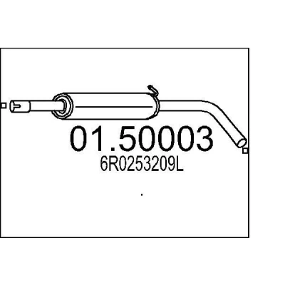 Billede af MTS 01.50003 Midterste Lyddæmper 870 VOLKSWAGEN: Polo V Hatchback