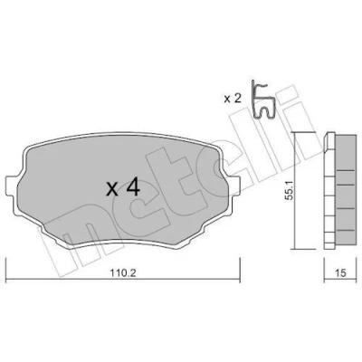 Billede af Bremseklodser METELLI 22 0249 0
