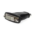 Billede af HDMI Adapter Stik DVI D 24 + 1 Pin hun Guldplateret Lige ABS Sort stk. Box